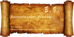 Bernsteiner Vivien névjegykártya